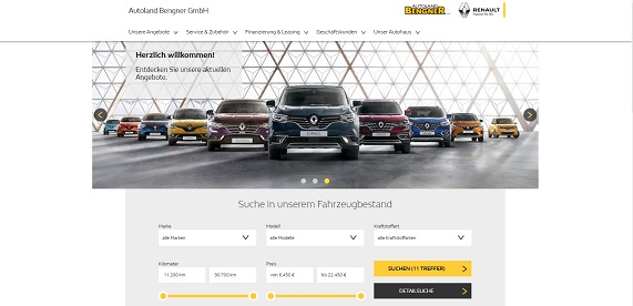 Unsere neue Webseite bei Renault